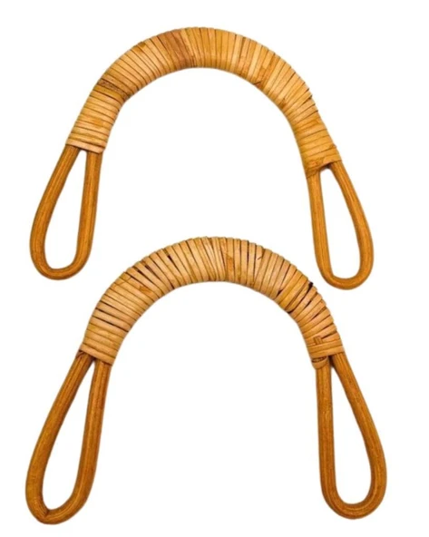 Angel Çanta Aksesuar 16x15 cm Çift Gerçek Bambu Çanta Sapı ürün görseli