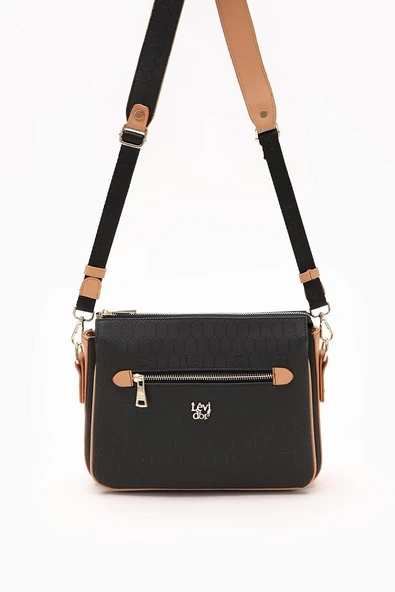 Levidor Siyah Camel  Kadın Omuz Çantası 930073