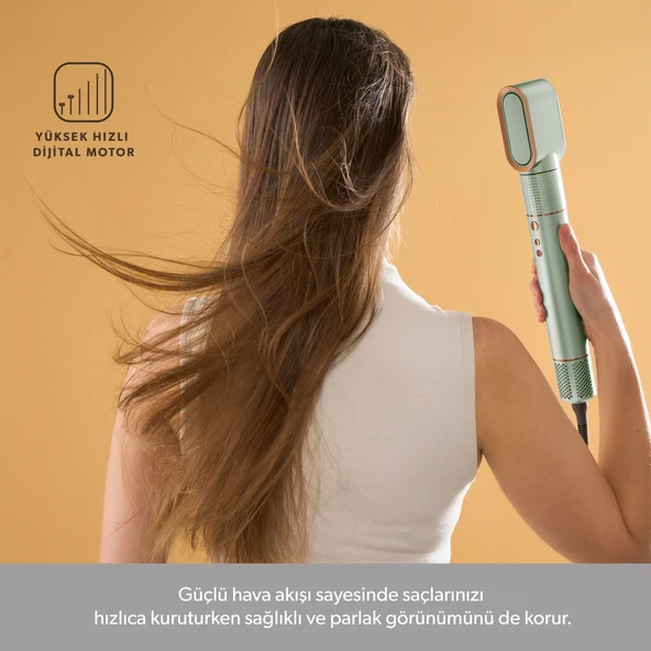 Homend Hairmony 4606H Saç Kurutma ve Şekillendirme Seti Su Yeşili - 3