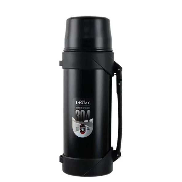 Shotay Çelik Termos 2000Ml Siyah