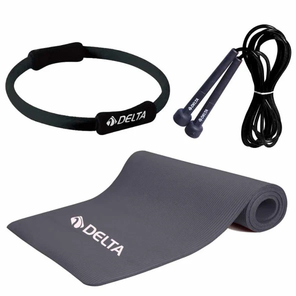 Delta 10 mm Pilates Minderi 35 cm Pilates Çemberi Atlama İpi Seti