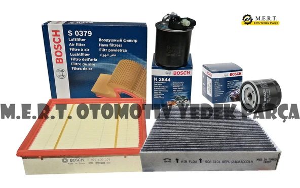 W246 Mercedes B180 Cdı Dizel Bosch Filtre Bakım Seti 2013-2018
