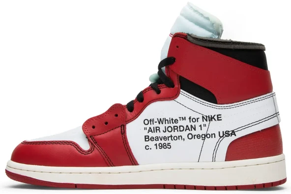 Nike Air Jordan 1 Retro High Off-White Chicago Spor Ayakkabı - 3