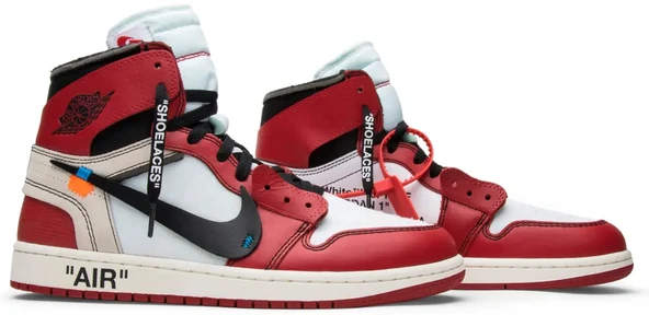 Nike Air Jordan 1 Retro High Off-White Chicago Spor Ayakkabı - 8