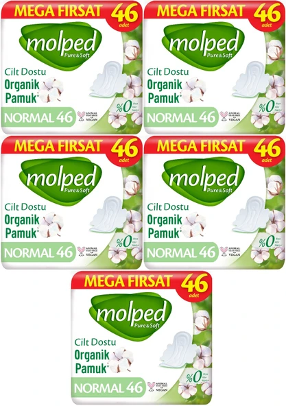 Molped Pure&Soft Hijyenik Ped Normal 230 (5PK*46) Adet Mega Pk