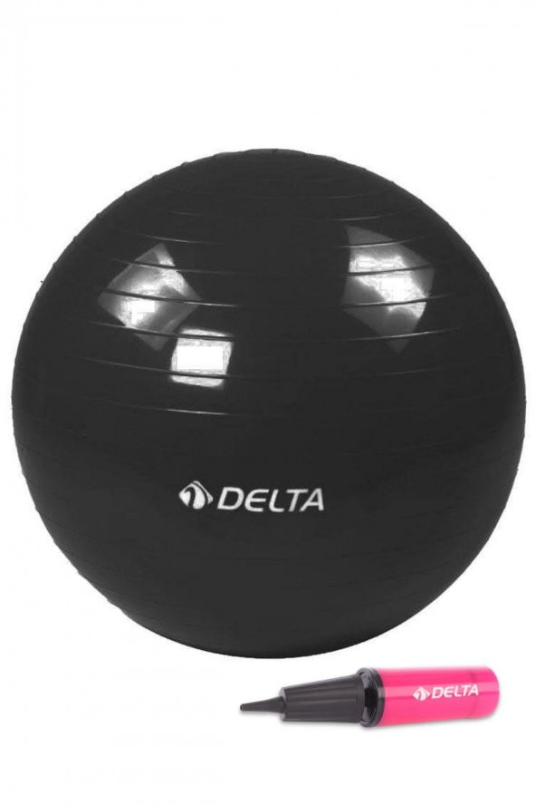 Delta 65 cm Siyah Deluxe Pilates Topu Ve Çift Yönlü Pompa Seti