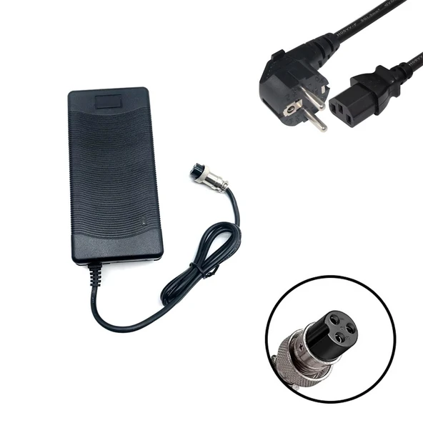 S Line 36V 2A 3-Pin Scooter Şarj Adaptörü