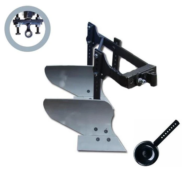 Büyük Aynalı Çiftli Çapa Pulluğu - Düz Bağlantılı