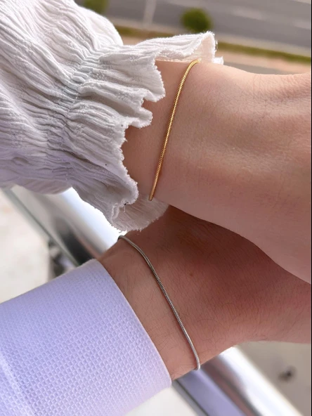 Çift Sevgili Bilekliği Çelik Bileklik Seti Kişiselleştirilebilir Hediye Seti VS.BLKT.0233 - Resim 4