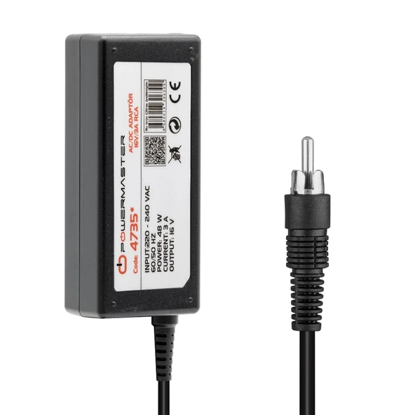 Powermaster PM-4735* 16 Volt - 3 Amper Tos Fişli Rca Santral Adaptörü