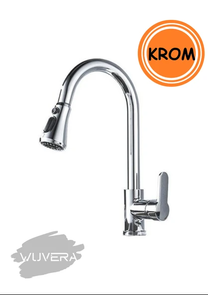 Wuvera Krom Spiralli Mutfak Eviye Bataryası – Modern ve Pratik Mutfak Çözümü!
