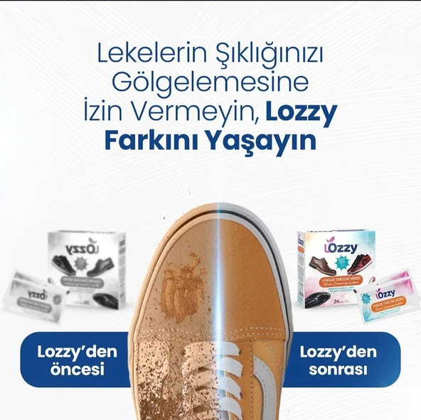 Lozzy Ayakkabı Temizliği Mendilleri - 24 Adet Tek Kullanımlık Mendil - 5