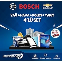 Bosch Chevrolet Yeni Aveo 1.3 Dizel Periyodik Bakım Filtre Seti 4 parça