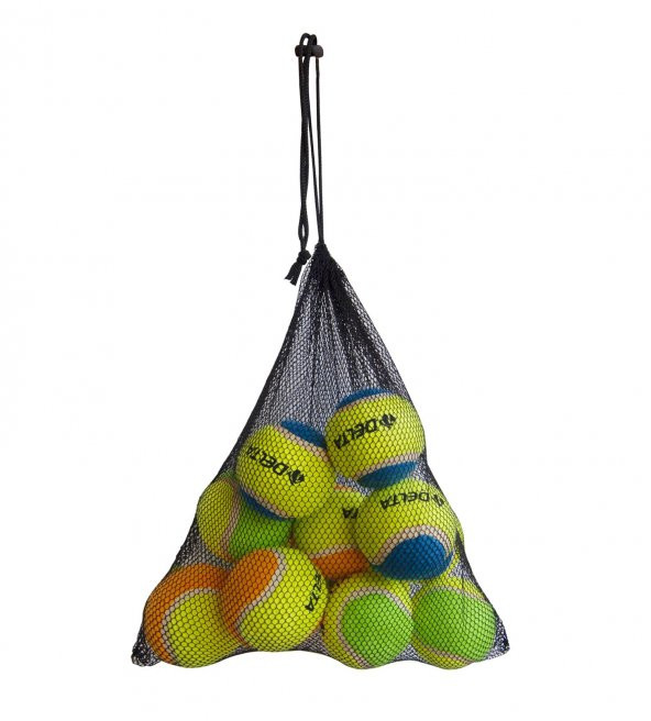 Delta 12 Adet Taşınabilir Filede Renkli Tenis Topu