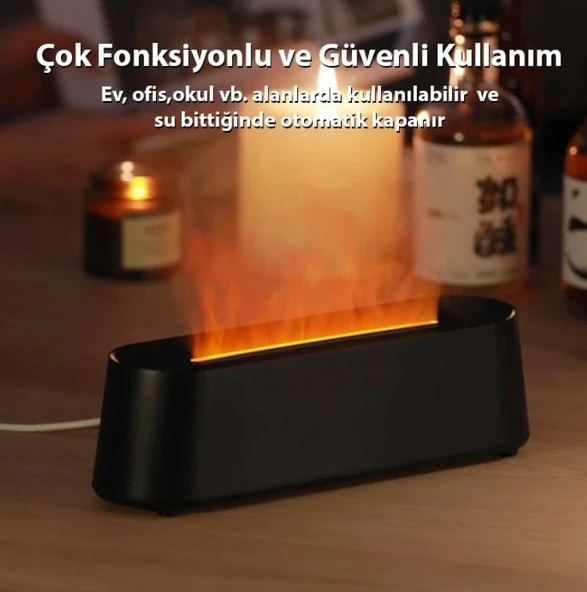 Zhltools A3 Ev ve Ofis için Alev Difüzörü ve Ultrasonik Hava Nemlendici - 3