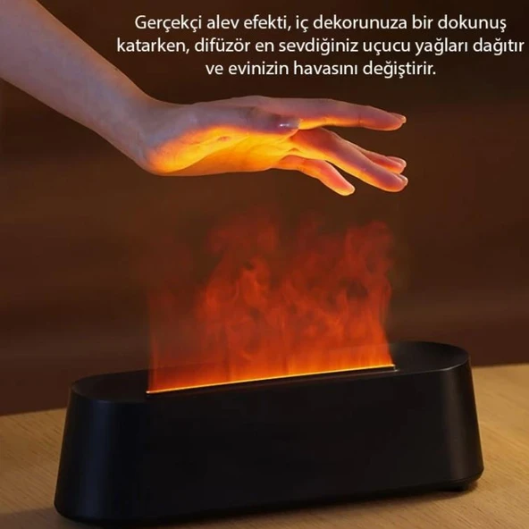 Zhltools A3 Ev ve Ofis için Alev Difüzörü ve Ultrasonik Hava Nemlendici - 4