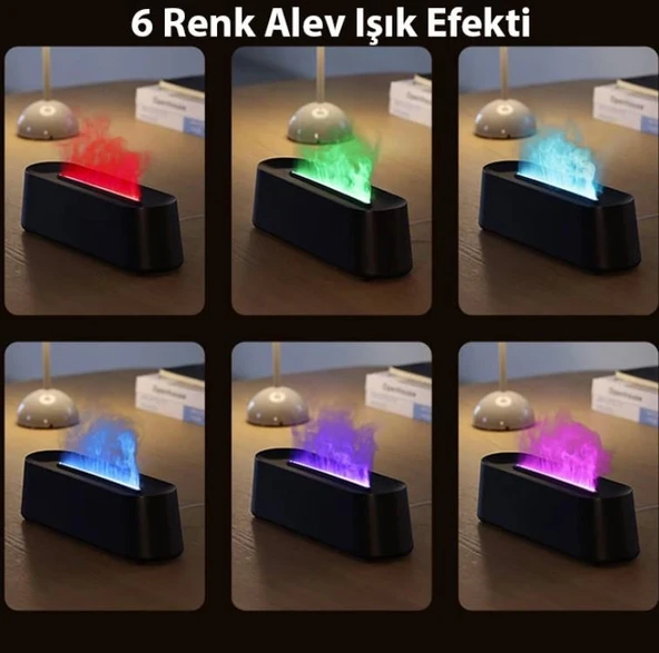 Zhltools A3 Ev ve Ofis için Alev Difüzörü ve Ultrasonik Hava Nemlendici - 5