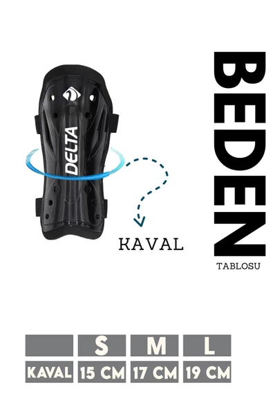 Delta Çift Cırtlı 2 Adet Tekmelik Futbol Tekmeliği Futbolcu Kaval Koruyucu - 2