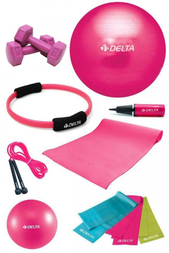 Delta 4 MM Minderli PFS Fuşya Full Pilates Seti ( 55 cm - 20 cm )