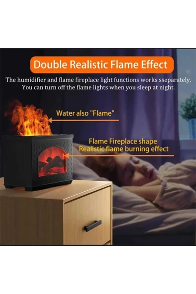 Şömine Humidifier 270 ML Ultrasonik Hava Nemlendirici Buhar Makinesi Ve Aroma Difüzörü - 11