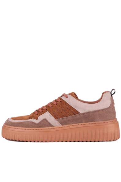 Shoetyle - Taba Hakiki Süet Bağcıklı Erkek Sneaker 115-K502 - Resim 5