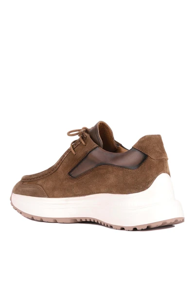 Shoetyle - Vizon Hakiki Süet Bağcıklı Erkek Günlük Ayakkabı 115-K525 - Resim 6