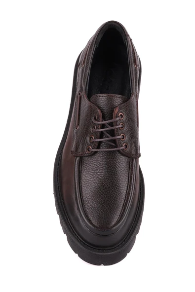 Shoetyle - Kahverengi Hakiki Deri Bağcıklı Erkek Günlük Ayakkabı 115-K512 - Resim 7