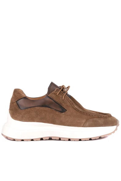 Shoetyle - Vizon Hakiki Süet Bağcıklı Erkek Günlük Ayakkabı 115-K525 - Resim 2