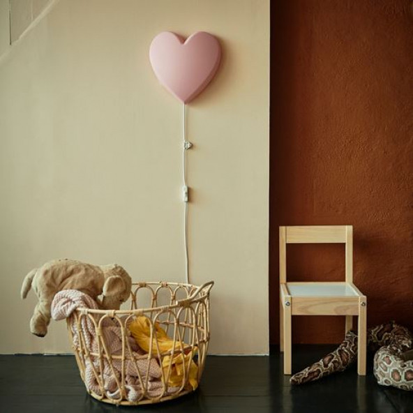 IKEA UPPLYST DEKORATİF AYDINLATMA LED Lİ DUVAR LAMBASI PEMBE - 4