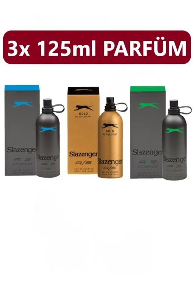 Slazenger Edt Sport 125 ml (MAVİ GOLD YEŞİL SET)