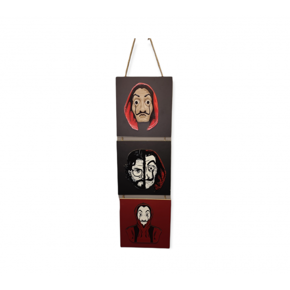 AYYBUU La Casa de Papel Dekoratif Tablo 3 Parça