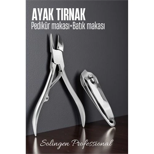 Modacar Ayak Tırnak Makası Batık Tırnak Makas Seti Pedikür Tırnak Makası Merys Solingen