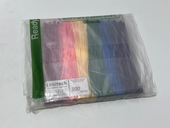 Lenitech Çok Renkli Cırt Kelepçe 150mm 300 Adet - 3