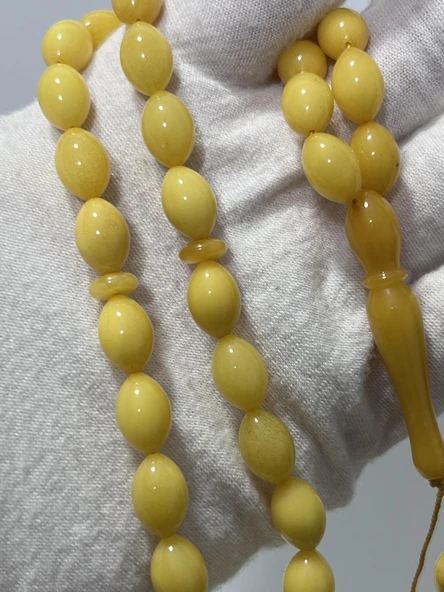 Doğal Kaya Damla Kehribar Tesbih 33lük 14,77 Gram - 2