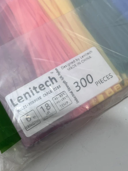 Lenitech Çok Renkli Cırt Kelepçe 150mm 300 Adet - 4
