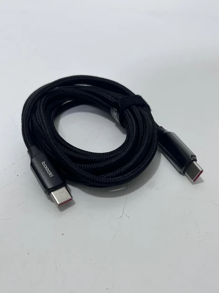 Toocki 100W Dijital Ekran Type-C To Type-C Pd Hızlı Şarj Kablosu 200cm - 4
