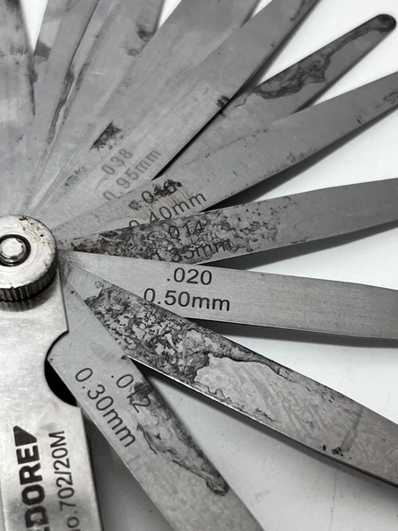 Gedore 702/20M Filler Çakısı Sentil Çakısı 20 Kanat 0,05-1,00mm 2.El - 3