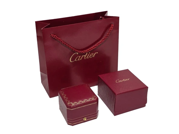 Cartier Kadife Yüzük Kutusu (Çantalı)