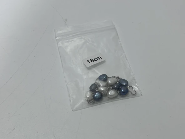 Ashiqi Doğal Barok İnci 925 Ayar Gümüş Kolye 6,85 Gram - 5