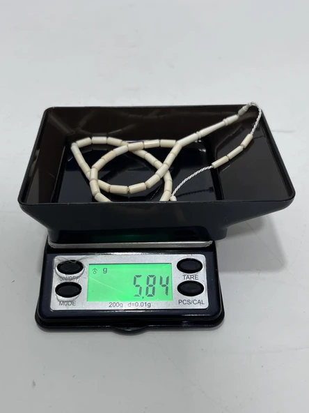 Kesme Fildişi Tesbih 5,83 Gram - Koleksiyonluk Fil Dişi Tespih - 5