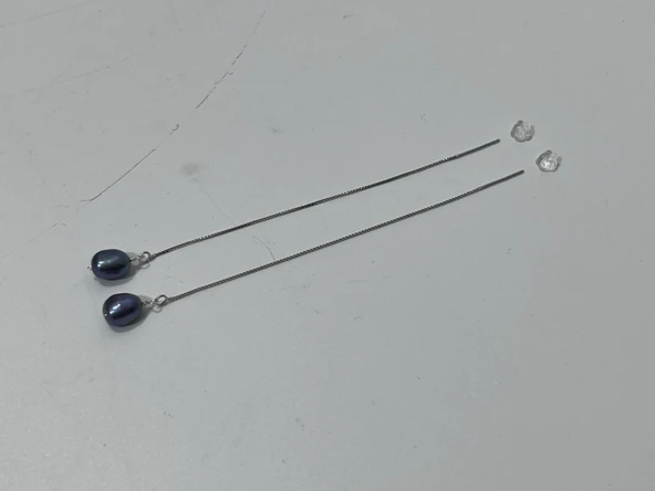 Ashiqi Doğal Barok İnci 925 Ayar Gümüş Küpe 1,45 Gram - 2