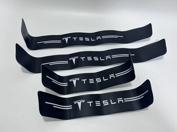 Tesla Model S/X Karbon Görünüm Kapı Eşiği Sticker - 3