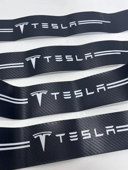Tesla Model S/X Karbon Görünüm Kapı Eşiği Sticker - 4