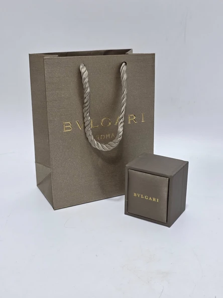 Bvlgari Kadife Yüzük Kutusu (Çantalı) - Resim 5