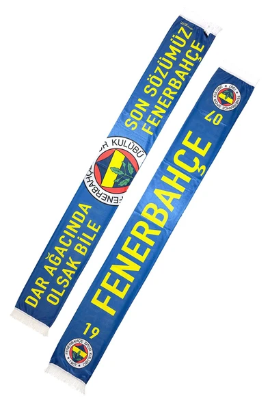 Fenerbahçe Orijinal Son Sözümüz Fenerbahçe Şal Atkı ve Tükenmez Kalem Set Kanarya Baskı Ahşap Kutu - 10