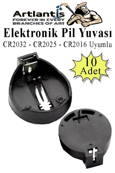 Elektronik Pil Yatağı 3 Volt 10 Adet CR2032 CR2025 CR2016 Para Düğme Pil Yatağı Rcb Pil Tutucu Bios Devre Kart
