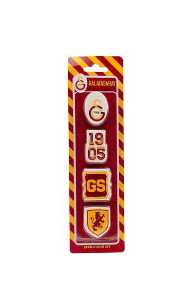 Galatasaray Orijinal Lisanslı Kalem Kalemtraş Bloknot Silgi Hediyelik Set - 3