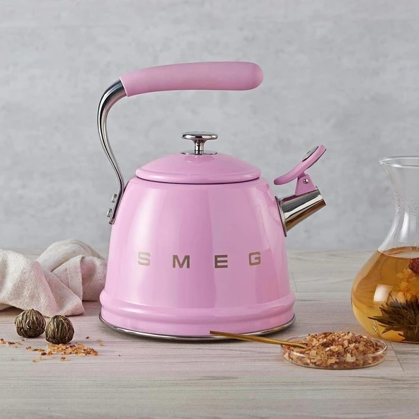 Smeg 50's Style Pembe Set Üstü Düdüklü Kettle 2.3 Lt - 2