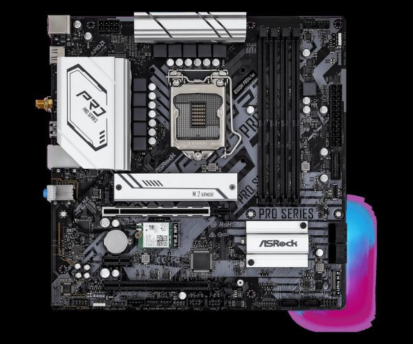 ASROCK B560M PRO4/AC LGA 1200 Intel DDR4 SATA 6Gb/s Micro ATX Anakart - 2
