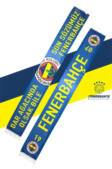 Fenerbahçe Orijinal Lisanslı Son Sözümüz Fenerbahçe Saten Şal Atkı